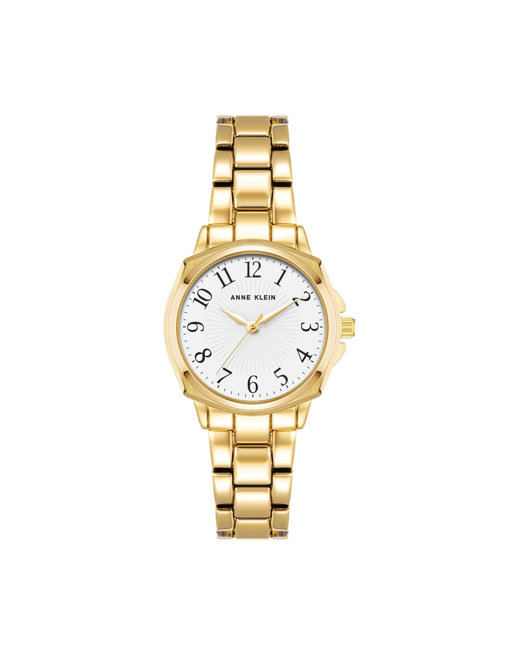 Anne Klein Gold-Tone Cushion Case Bracelet Watch