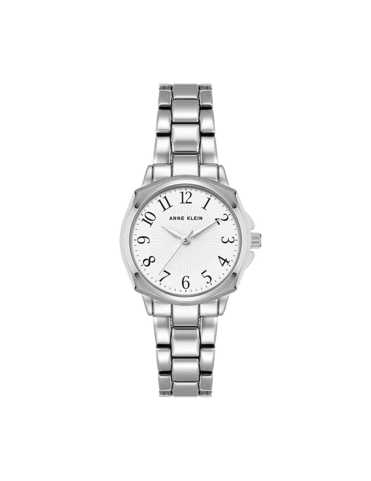 Anne Klein Silver-Tone Cushion Case Bracelet Watch