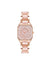 Anne Klein Rose Gold-Tone/ Pink Octagonal Resin Bracelet Watch