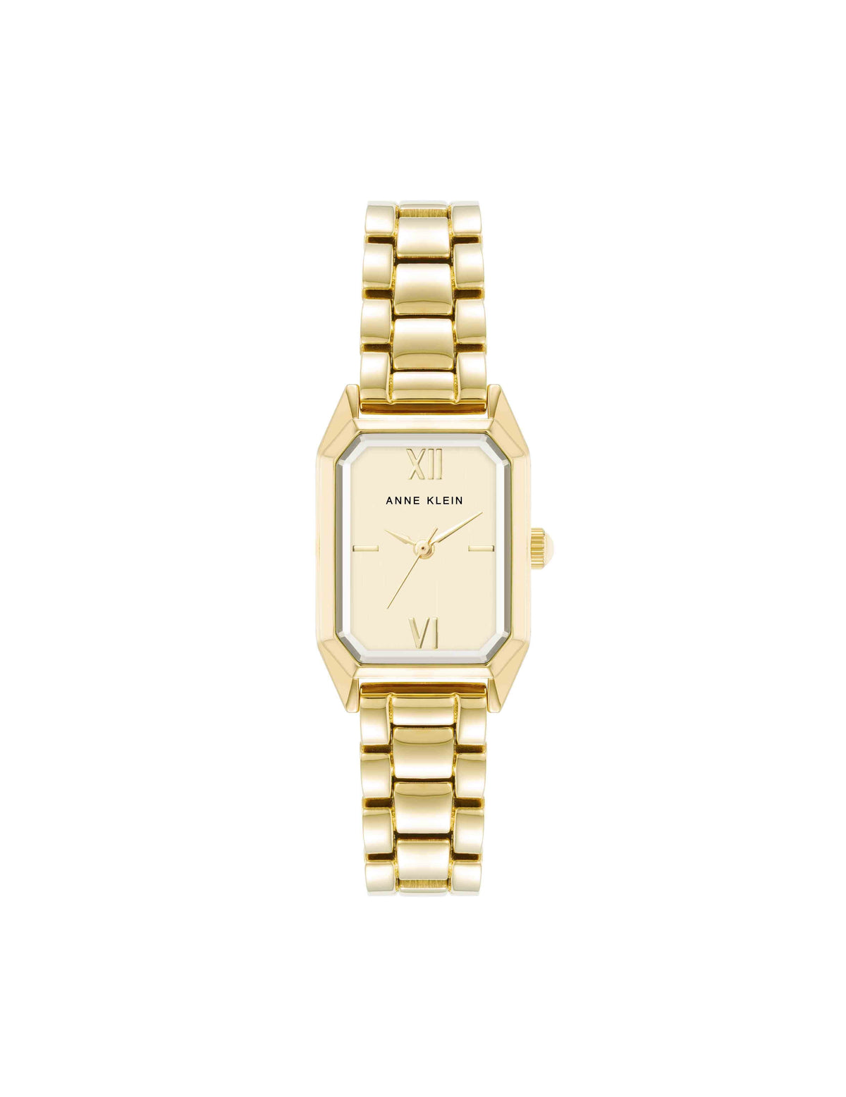 Anne Klein Gold-Tone Petite Octagonal Shaped Metal Bracelet Watch