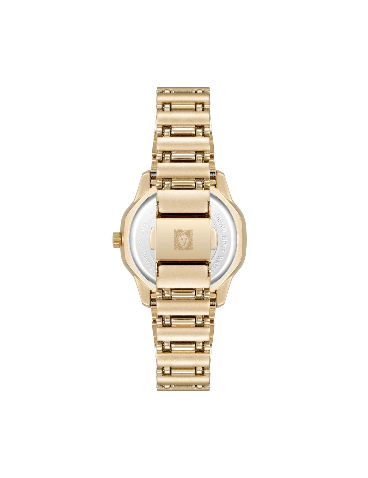 Anne Klein  Crystal Accented Octagonal Case Watch