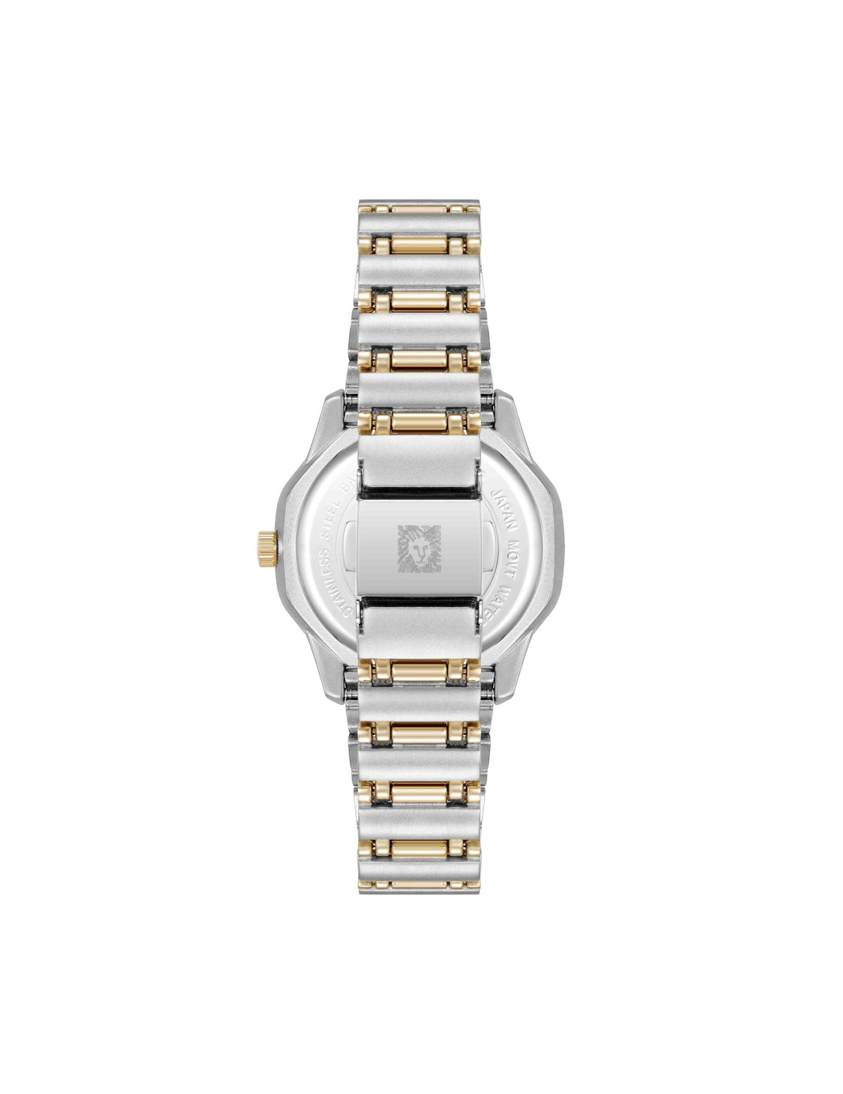 Anne Klein  Crystal Accented Octagonal Case Watch