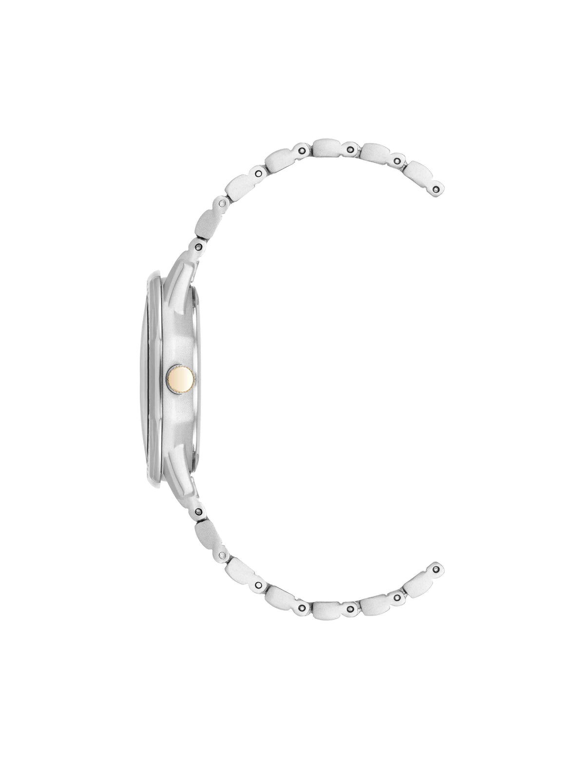 Anne Klein  Crystal Accented Octagonal Case Watch