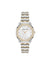 Anne Klein Silver-Tone/Gold-Tone Crystal Accented Octagonal Case Watch