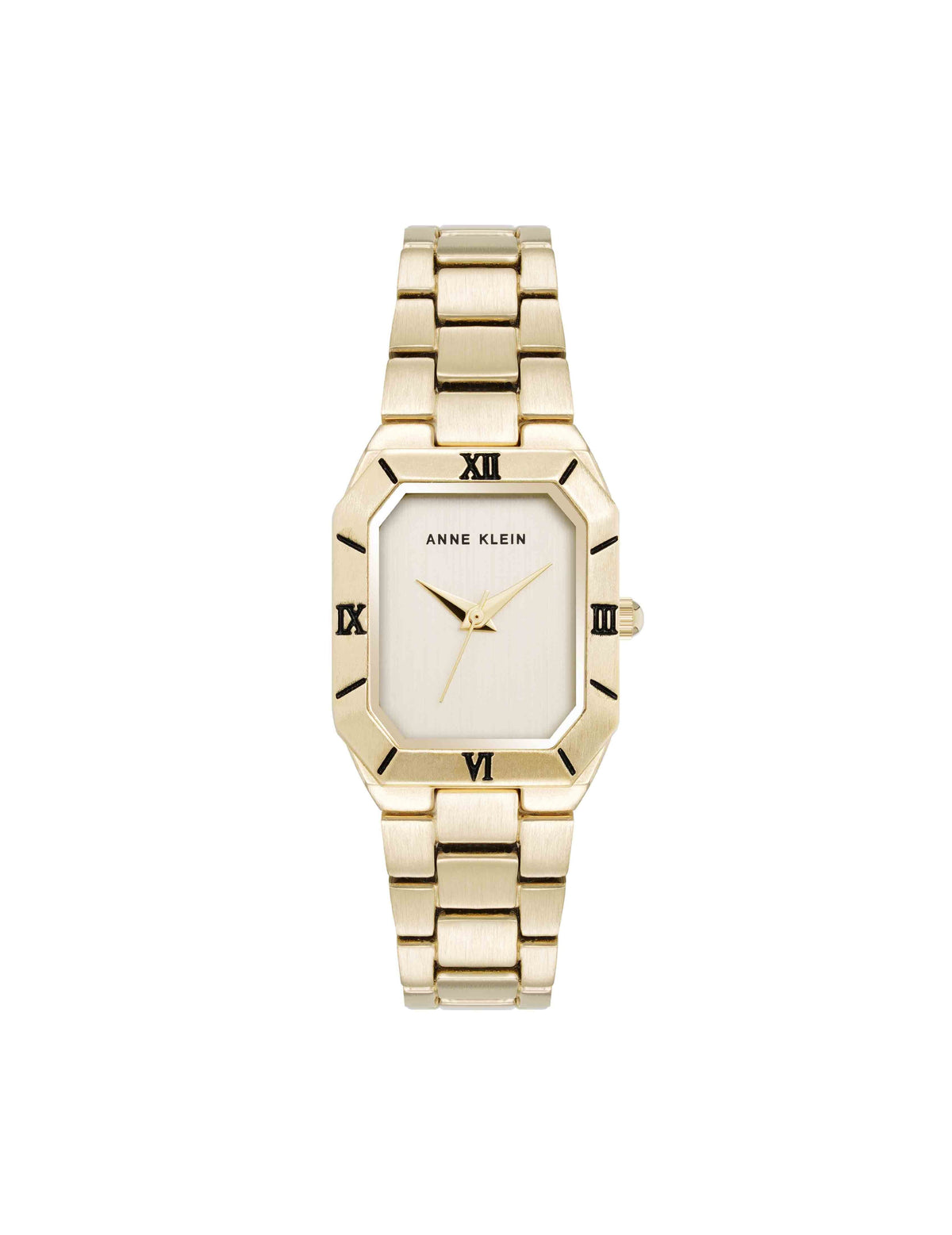 Anne Klein Gold-Tone Roman Numeral Bezel Watch