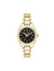 Anne Klein Black/Gold-Tone Minimalist Contemporary Watch