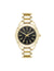 Anne Klein Black/Gold-Tone Minimalist Contemporary Boyfriend Watch