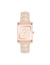 Anne Klein Pink/ Rose Gold-Tone Legacy Calfskin Leather Strap Watch