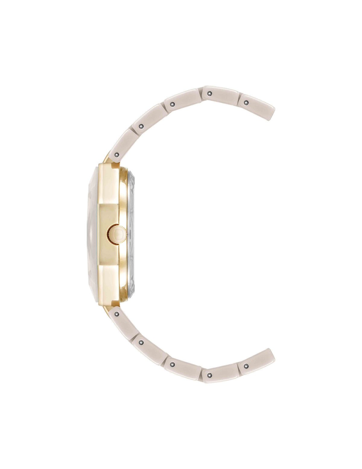 Anne Klein Octagonal Ceramic Diamond Dial Bracelet Watch
