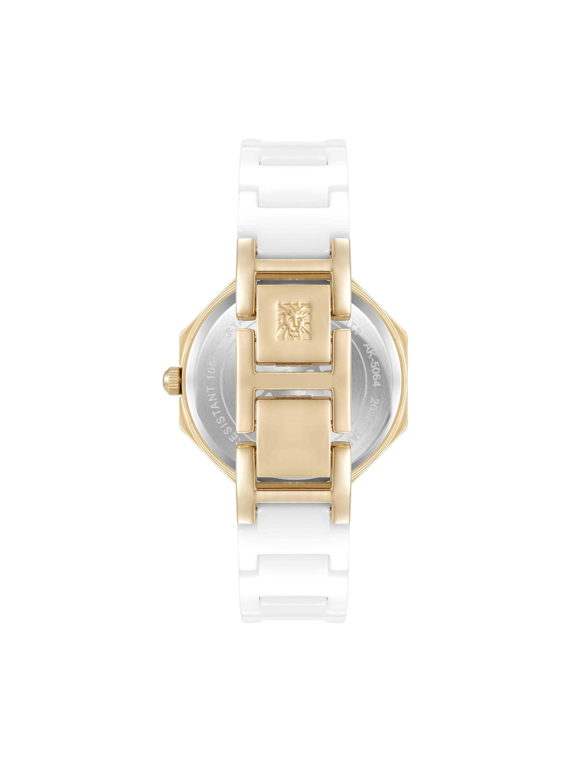 Anne Klein Octagonal Ceramic Diamond Dial Bracelet Watch