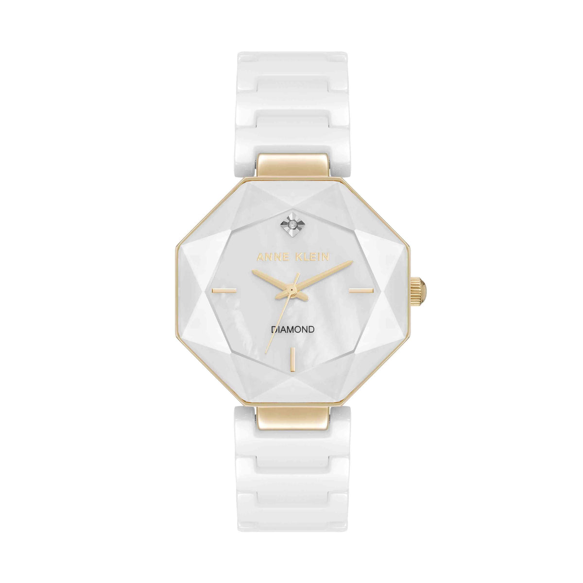 Octagonal Ceramic Diamond Watch | Anne Klein display picture 1