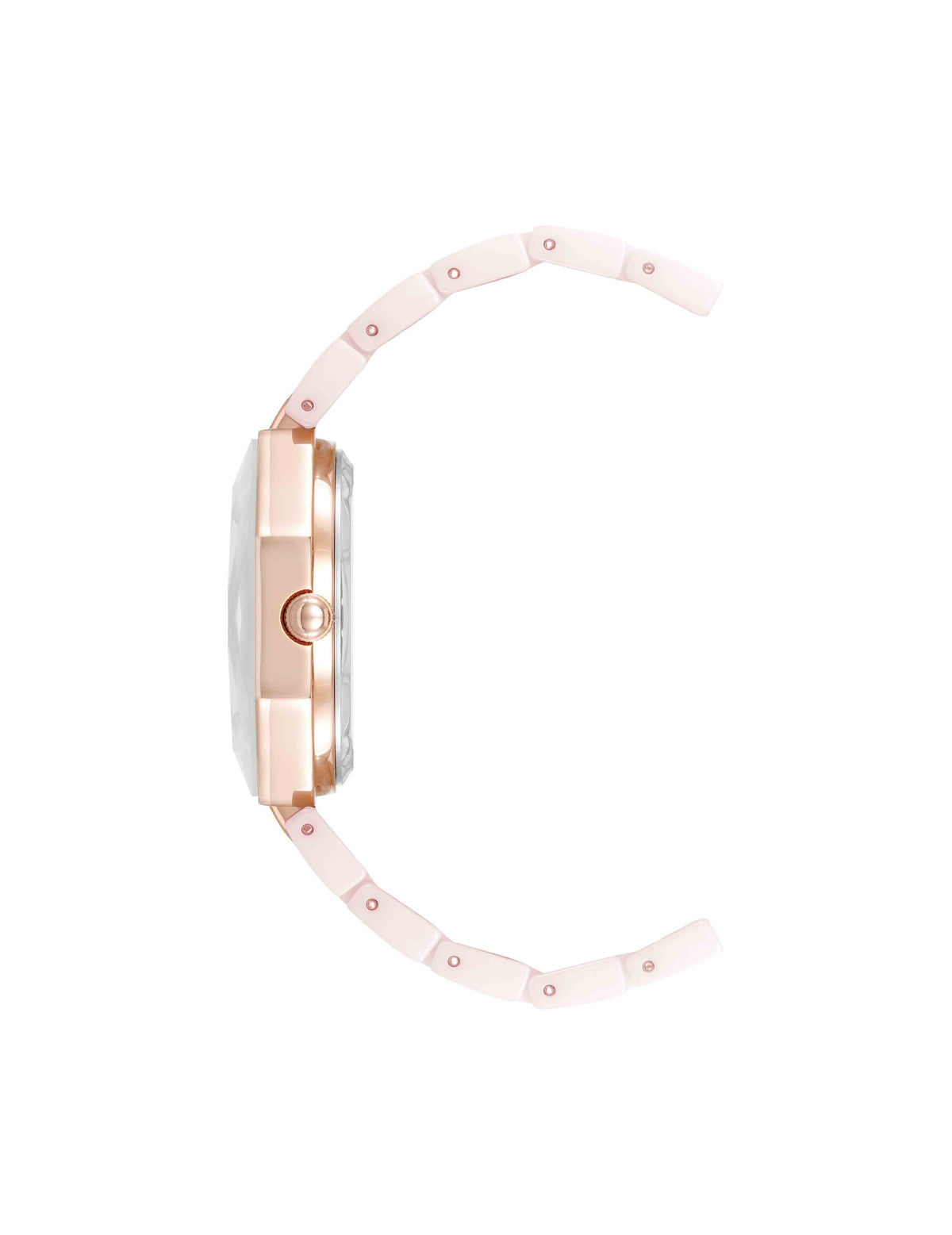 Anne Klein Octagonal Ceramic Diamond Dial Bracelet Watch