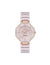 Anne Klein Mauve/Rose Gold-Tone Octagonal Ceramic Diamond Dial Bracelet Watch