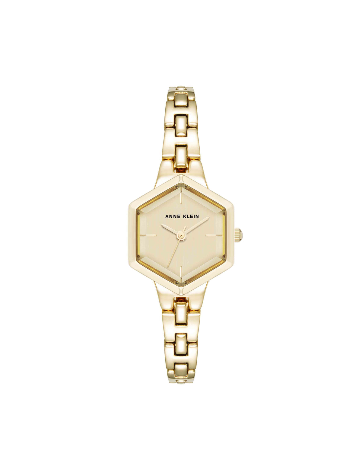 Anne Klein Gold-Tone Petite Hexagonal Bracelet Watch