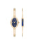 Anne Klein Lapis Oval Gemstone Bangle Watch Set