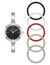 Anne Klein Silver-Tone Interchangeable Bezel Watch Set