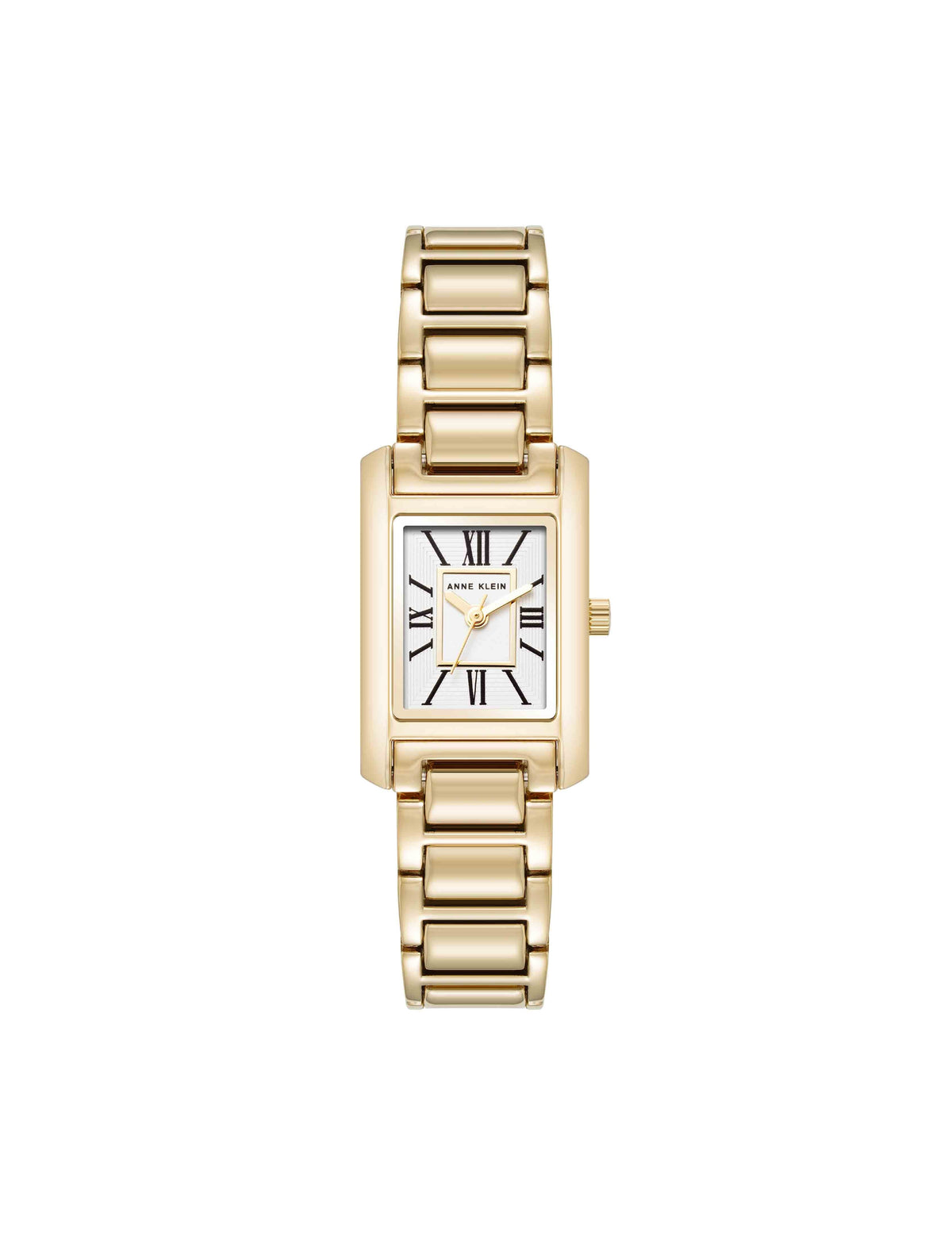 Anne Klein Gold-Tone Classic Rectangular Roman Numeral Watch