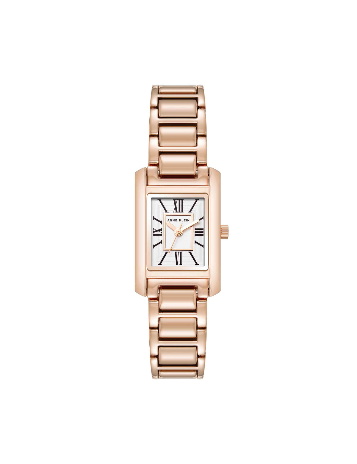 Anne Klein Rose-Tone Classic Rectangular Roman Numeral Watch