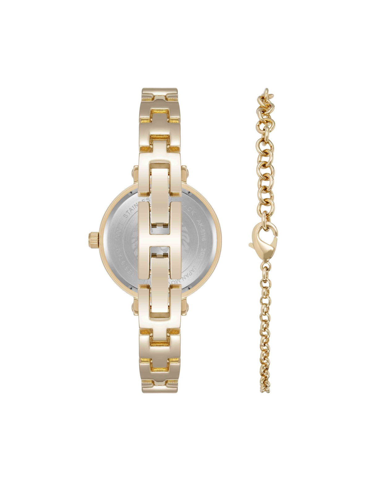 Anne Klein  Round Gemstone Bangle Watch Set