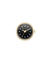 Anne Klein Black/Gold-Tone Faceted Crystal Ring Watch