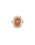 Anne Klein Brown Sandstone/Gold-Tone Oval Gemstone Ring Watch