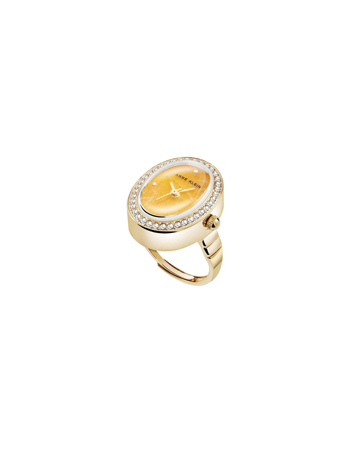 Anne Klein  Crystal Bezel Ring Watch