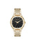 Anne Klein Black/Gold-Tone Everyday Cushion Metal Bracelet Watch