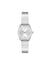 Anne Klein Silver-Tone Faceted Crystal Lens Watch