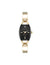 Anne Klein Gold-Tone/Black Cushion Case Bangle Watch