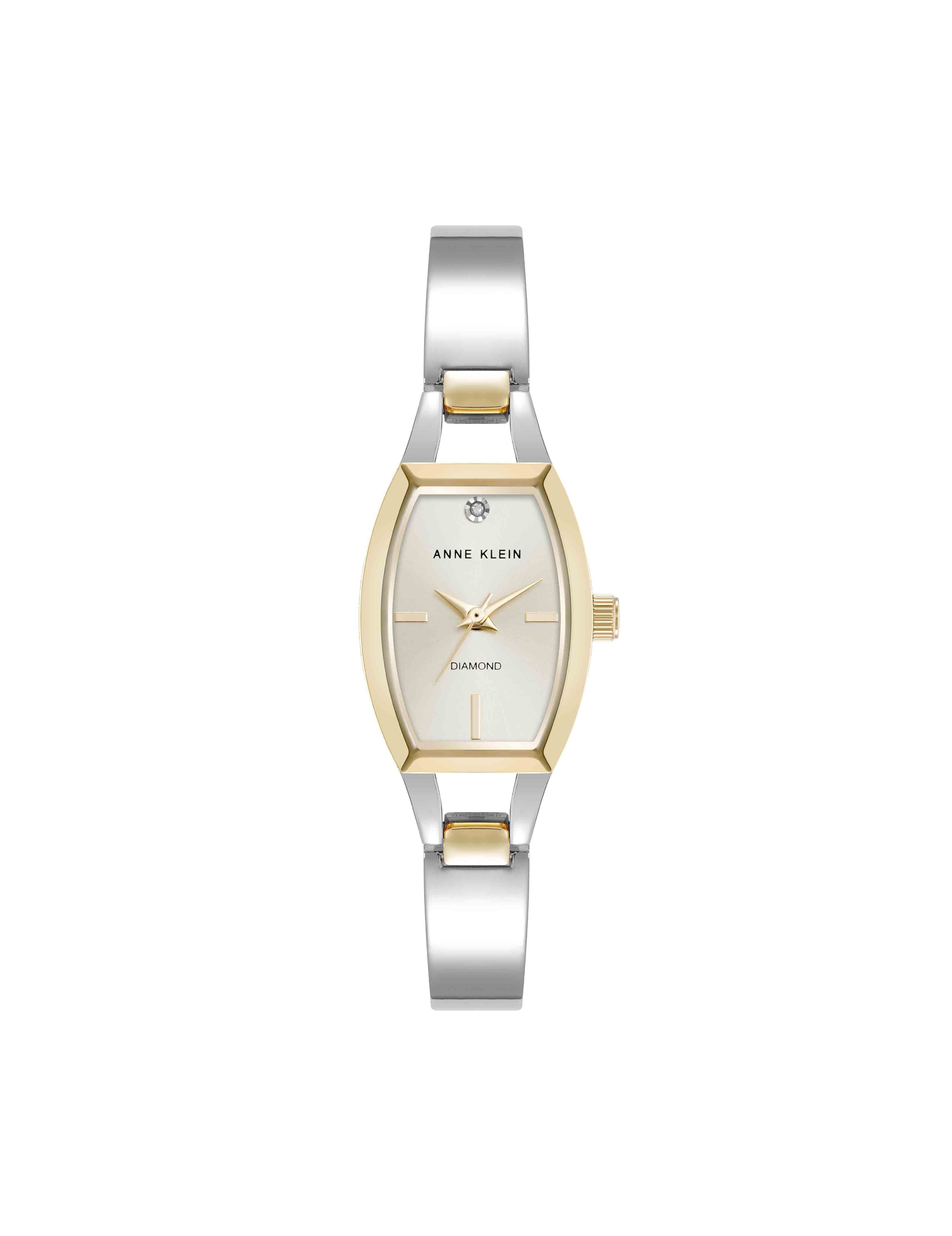 Anne Klein Women\'s Silver Gold Analog Genuine Diamond Dial Bangle Luxury Watch Anne Klein Women main image 4
