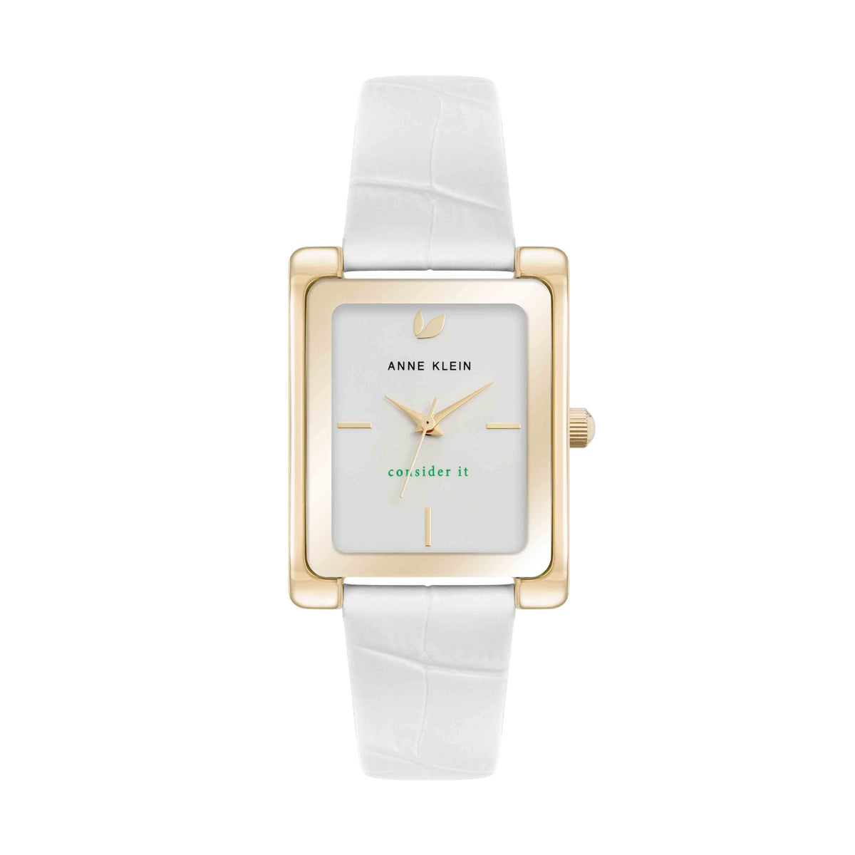 Rectangular Leather Band Watch | Anne Klein display picture 2