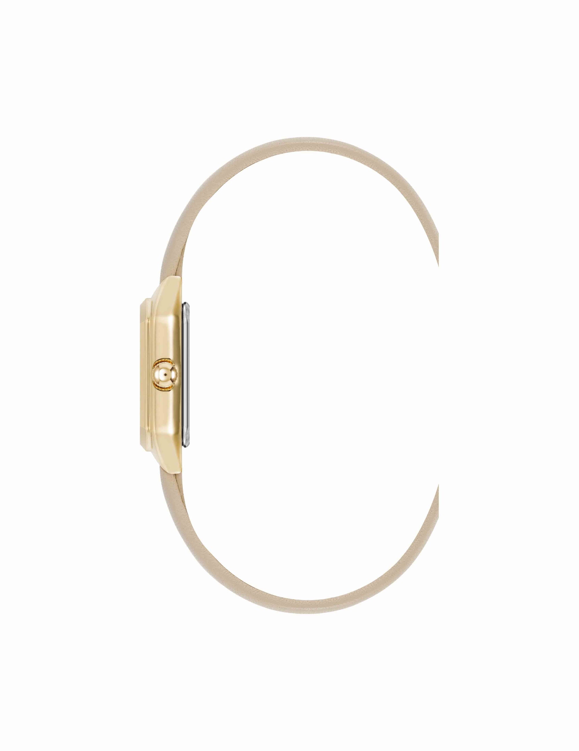 Anne Klein  Consider It Octagonal Leather Band Watch