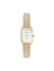 Anne Klein Gold-Tone/Beige Consider It Octagonal Leather Band Watch