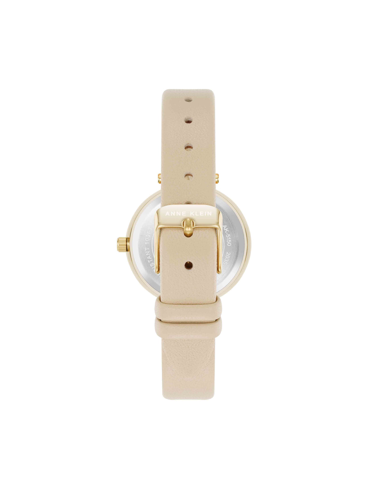 Anne Klein  Consider It Round Leather Band Watch