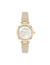 Anne Klein Gold-Tone/Beige Consider It Round Leather Band Watch