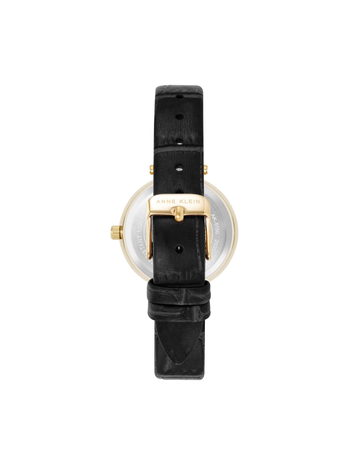 Anne Klein  Consider It Round Leather Band Watch