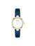 Anne Klein Blue/Gold-Tone Consider It Round Sustainable Leather Band Watch