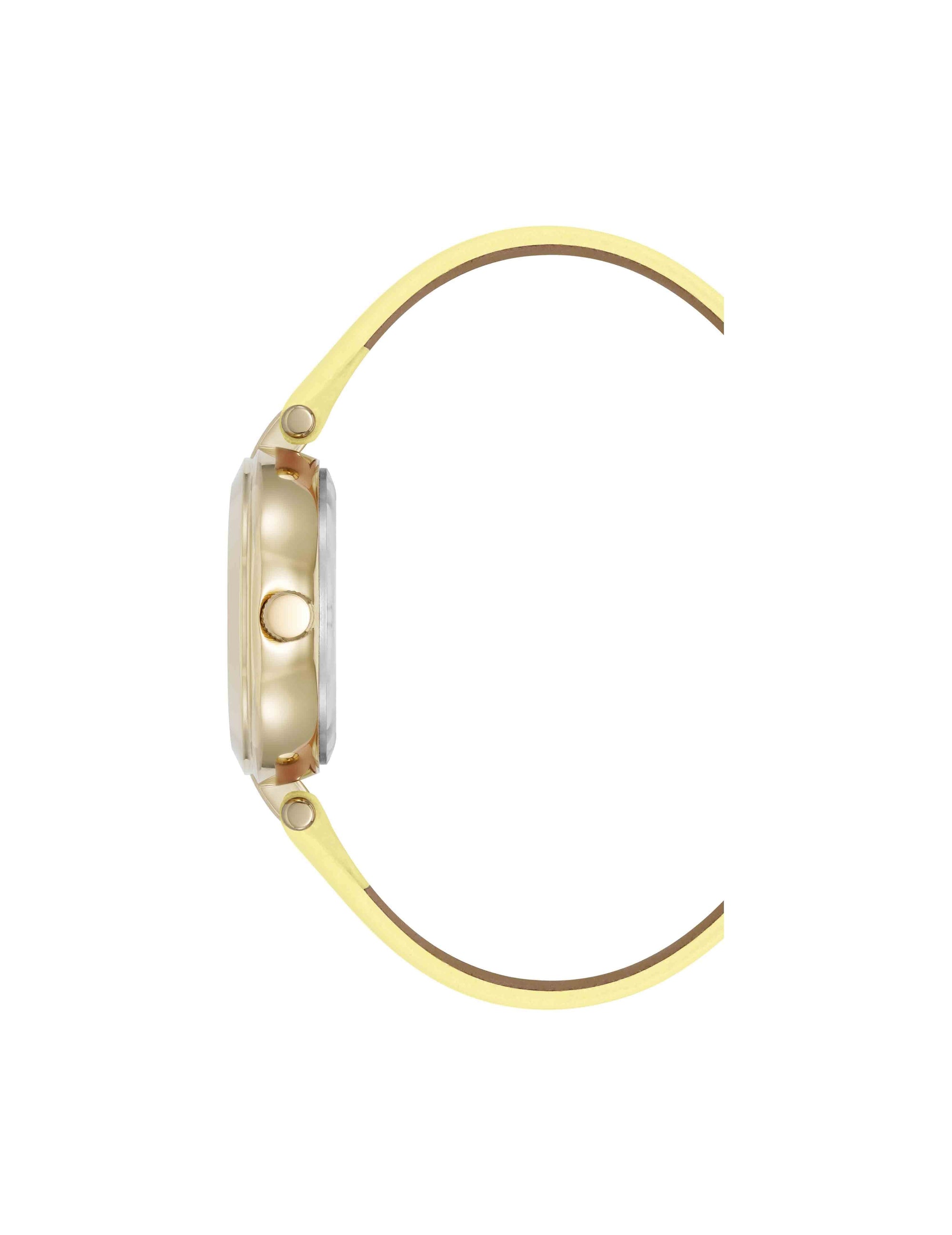 Anne Klein Consider It Round Sustainable Leather Band Watch