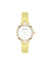 Anne Klein Yellow/Gold-Tone Consider It Round Sustainable Leather Band Watch