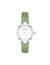 Anne Klein Green/Silver-Tone Consider It Round Sustainable Leather Band Watch