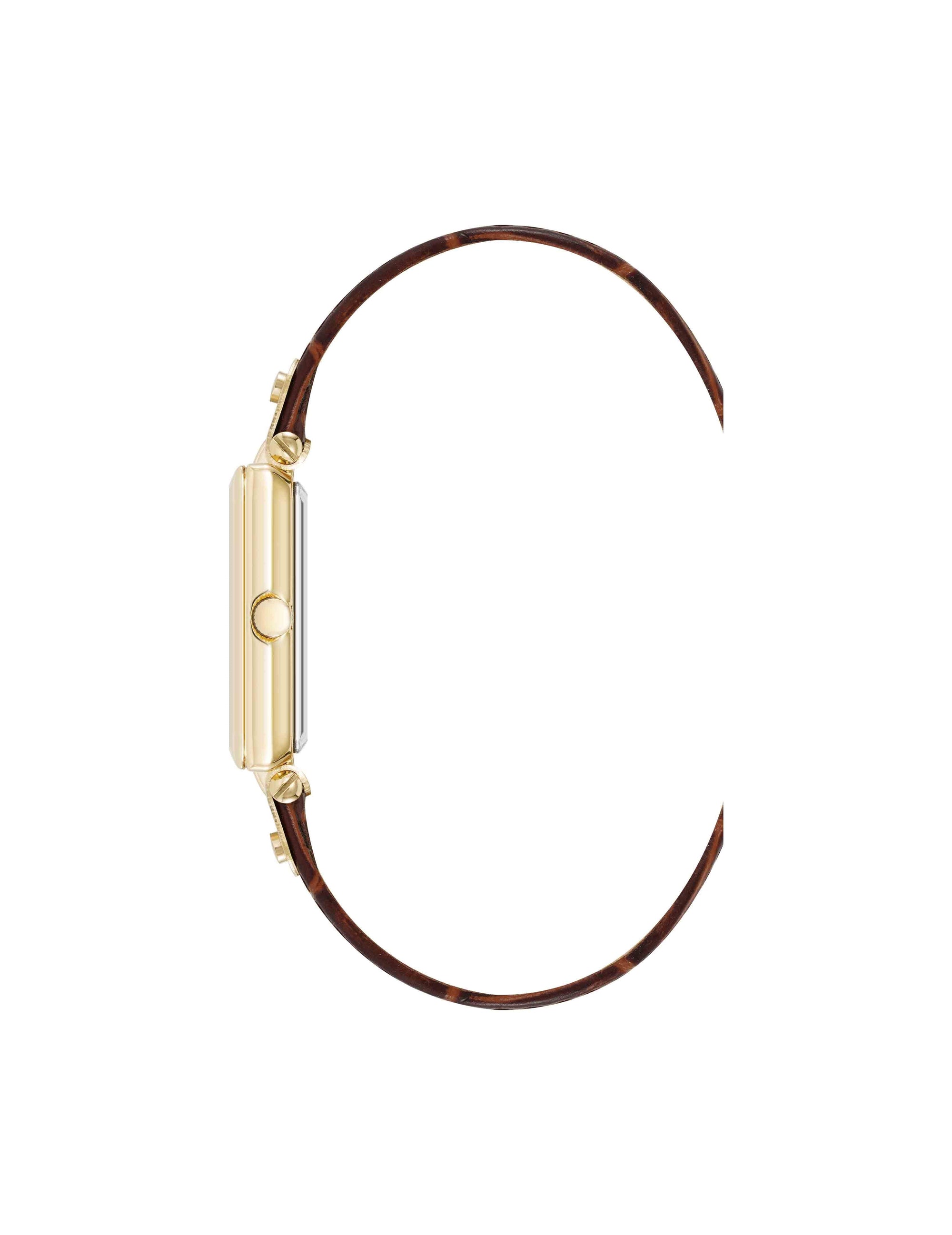 Anne Klein  Consider It Rectangular Case Leather Watch