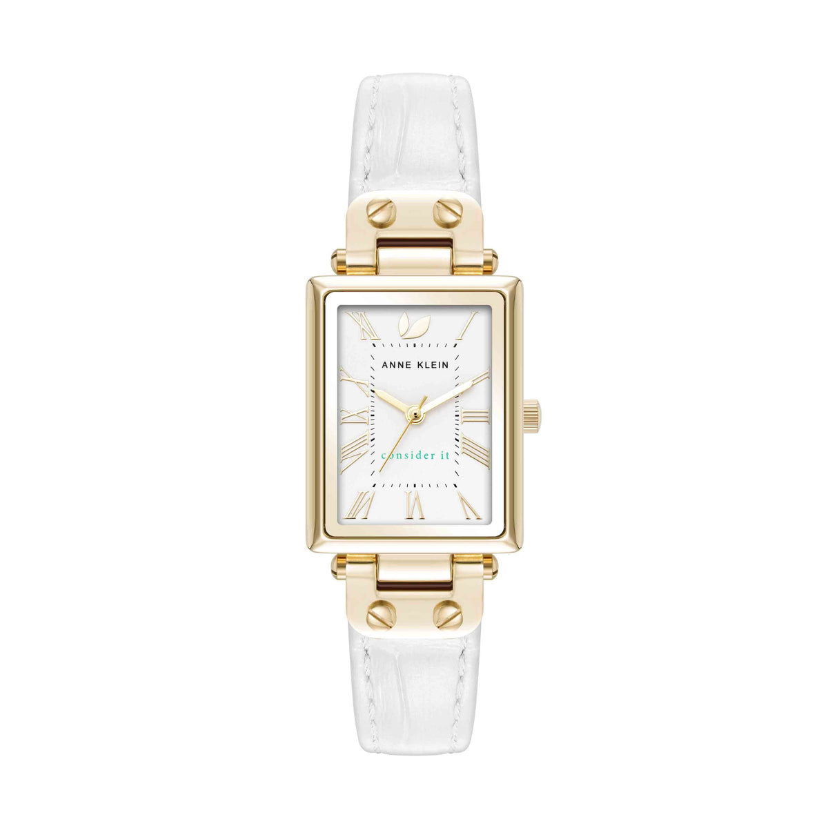 Consider It Rectangular Case Leather Watch| Anne Klein display picture 1