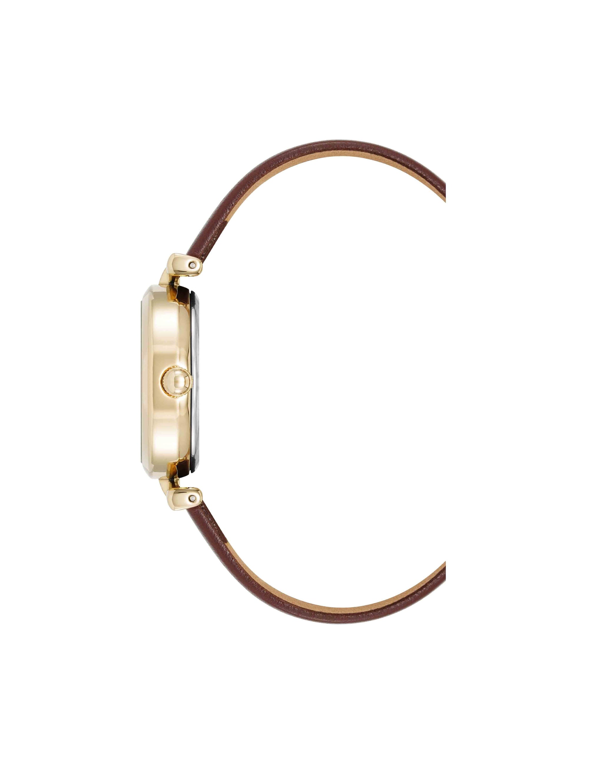 Anne Klein  Consider It Oval Case Leather Watch