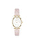 Anne Klein Blush/Gold-Tone Consider It Oval Case Leather Watch