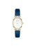 Anne Klein Blue/Gold-Tone Consider It Oval Case Leather Watch