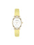 Anne Klein Yellow/Gold-Tone Consider It Oval Case Leather Watch