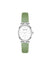 Anne Klein Green/Silver-Tone Consider It Oval Case Leather Watch