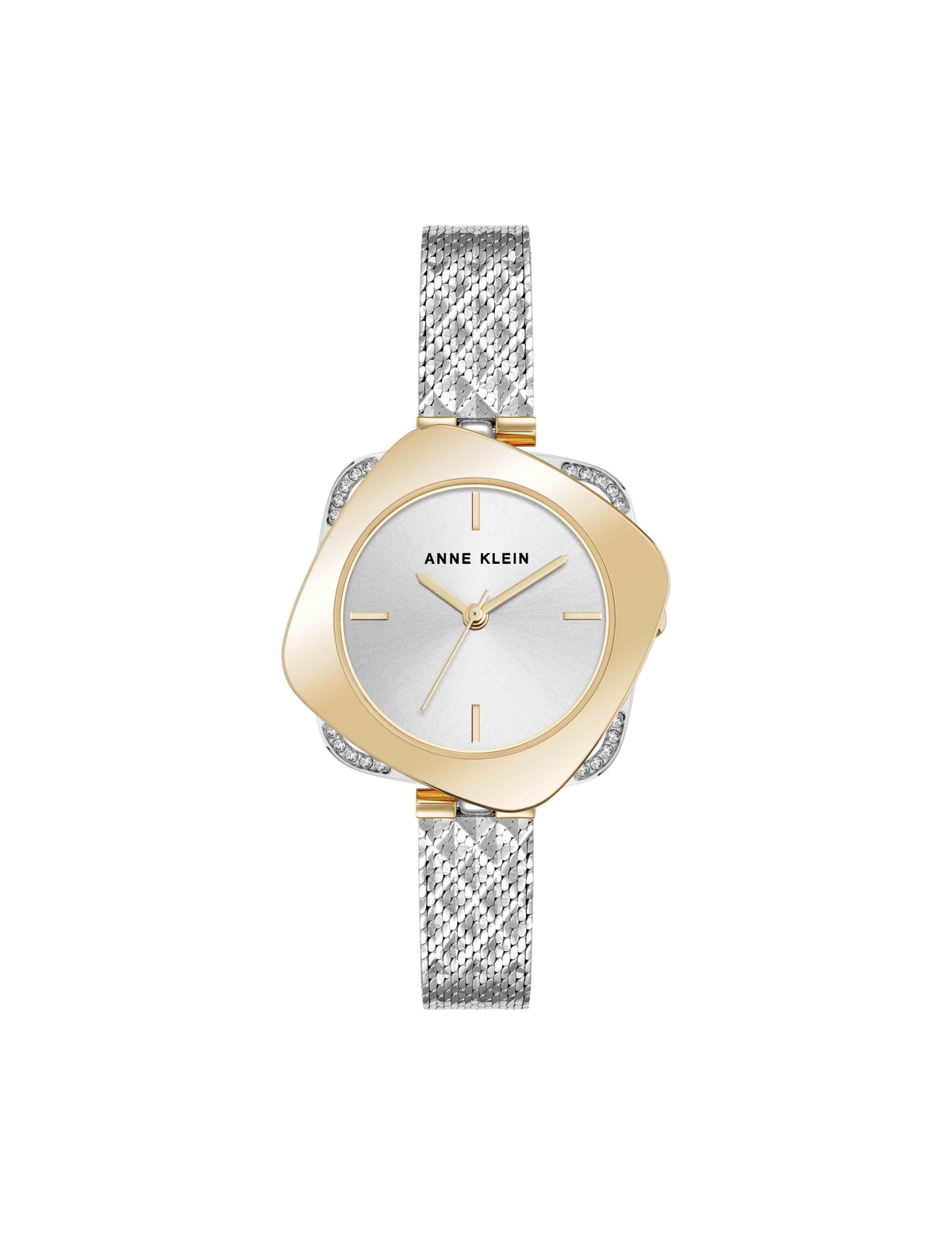 Anne Klein Two-Tone Elegant Hidden Crystal Watch