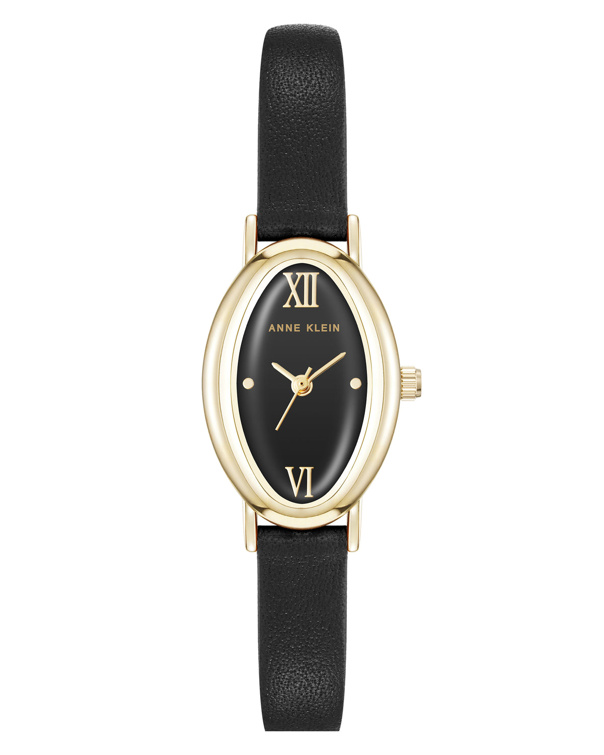 Oval Leather Strap Watch