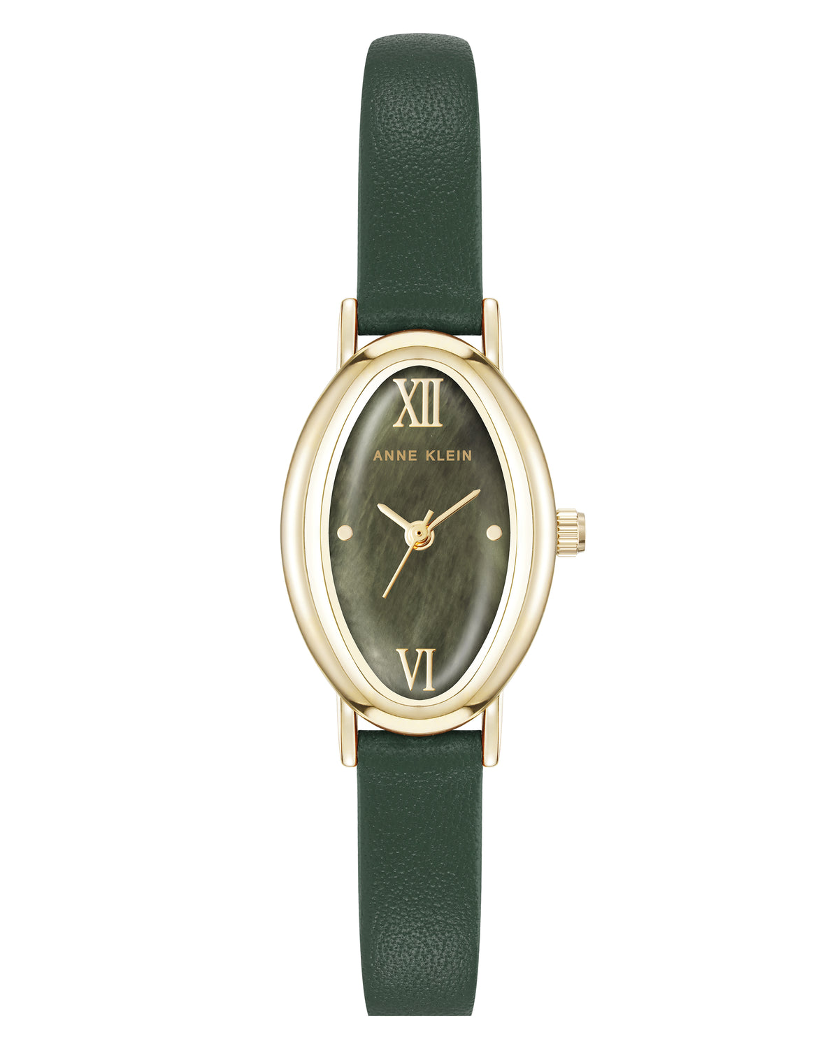 Oval Leather Strap Watch